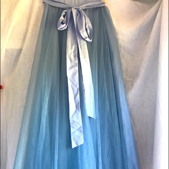 Dusty blue maxi skirt - Picture 1 of 13